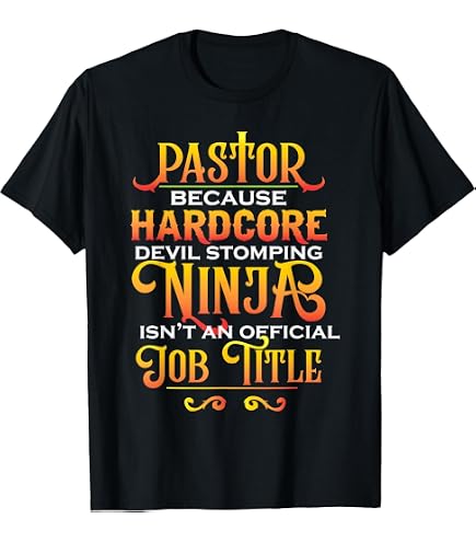 【Devil Kim】Wound Zip Long Sleeves Amazon.com: Pastor Hardcore Devil Stomping Ninja Job Title T-Shirt